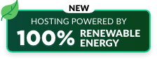 Hosted by 100% renewable energy